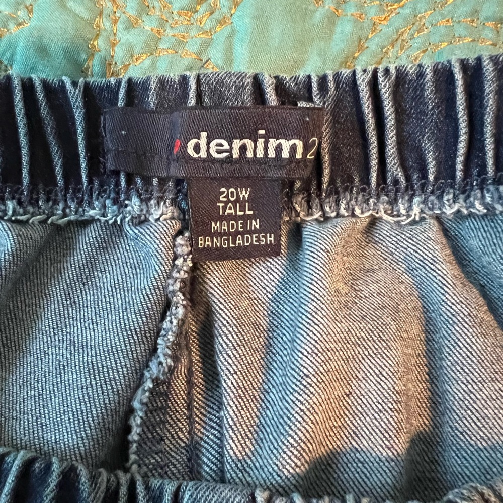 Elastic waist stretch denim boot cut jeans size 20